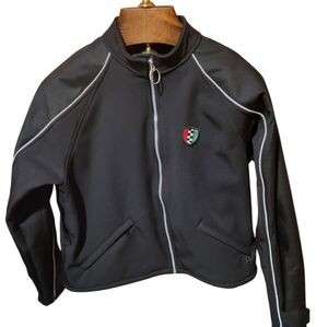 Corazzo Brezza Women’s Black Motorcycle Jacket Zip Up Water/Wind Resistant Sz XL